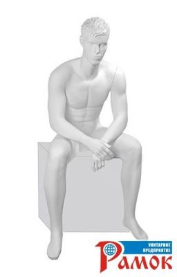 Манекен мужской, скульптурный, сидячий / Tom Pose 06