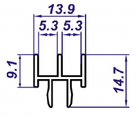 ТПК-104 Направляющая для раздвижной двери